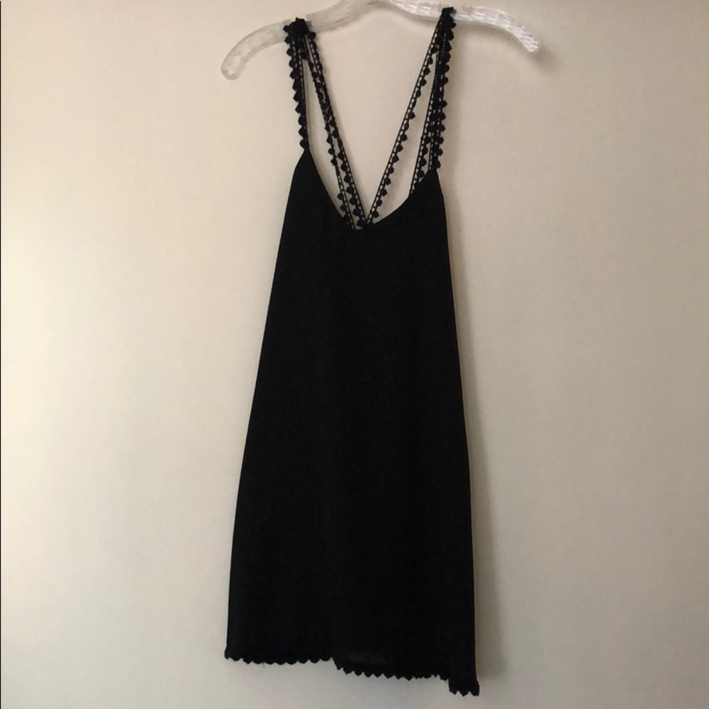 Black Strappy Backless Dress